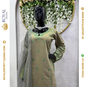 Nouveau Magnifiquement Designer Casual Wear Prêt à Porter Costume Plazzo Collection - Product Image 5