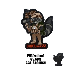 Crochet et boucle Patch Fitness Badge tactique caoutchouc autocollant rayure PVC extérieur équipement emblème - Product Image 6