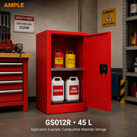 Armoire de sécurité pour produits inflammables 45L (12 gallons) en acier rouge pour stockage de produits chimiques en laboratoire et atelier – Fournisseur B2B