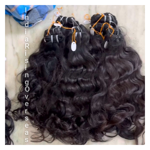 Cuticles Aligned Natural Curly Raw Machine Double Weft <b>Cheap</b> Remy Grade Virgin Indian Human Hair Single Donor Hair <b>Extensions</b> - Product Image 1