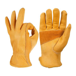 Guantes de Seguridad Ligeros y Transpirables de Cuero Vacuno para Conductores y Trabajadores de la Construcción, Guantes de Trabajo Industriales Personalizables - Product Image 1