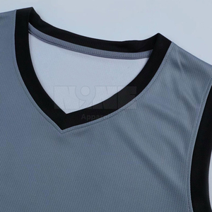 Uniforme de basket-ball sur mesure respirant grande taille à manches courtes pour équipe, 100% polyester, pour hommes - Product Image 3