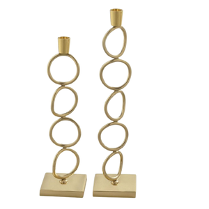 Handmade Metal Creative Candle <b>Stand</b> with Gold Finish Modern Design Eco-Friendly for Hotels Resorts & Events Parties Indoor Use - Product Image 2