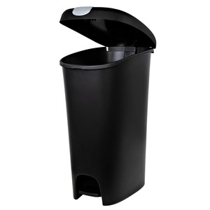 Poubelle de cuisine StepOn verrouillable en plastique écologique de 12 gallons avec couvercle pour une utilisation intérieure et au bureau Noir - Product Image 5