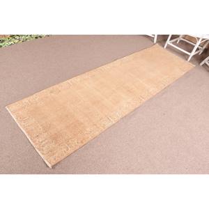 พรมขนาด 2.6x8.5 ฟุต, พรมตุรกีโบราณ, พรมลายนามธรรมสีเบจ - Product Image 2