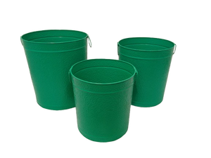 Ensemble de 3 jardinières ovales en métal jaune, pot de fleurs décoratif avec poignées pour l'intérieur, l'extérieur, le jardin, le balcon, la décoration de la maison - Product Image 6