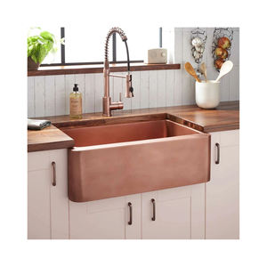 Fregadero de baño de superficie sólida de acrílico blanco moderno con función de remojo de piedra de cobre independiente accesorio de escurridor para hoteles - Product Image 3