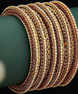 Large manchette jonc en laiton gravé. Textures superposées pour un look riche, disponibles au prix de gros - Product Image 6