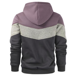 Sweat à capuche surdimensionné avec cordon de serrage pour hommes brodé de logo personnalisé pull de haute qualité à capuche en coton polyester à blocs de couleurs - Product Image 3