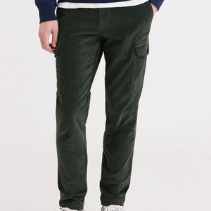 Pantalones cargo de lona ligeros para hombre personalizados OEM diseño de patrón recto informal multibolsillo con cintura media - Product Image 1