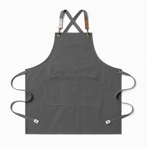 Delantal de Cocina de Lona y Cuero al por Mayor con Bolsillos, Logotipo Personalizado Disponible, Unisex, para Uso en Restaurantes y Bares - Product Image 6