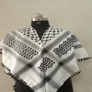 Shemagh 100% cotton for men 2023 new style design for Palestine scarf keffiyeh