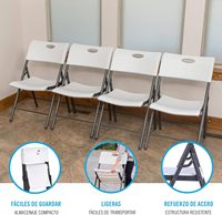 Chaise pliante moderne en PEHD pour extérieur, chaises de salle à manger commerciales empilables pour jardin, mariages, événements, maison et bureau