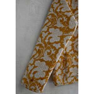 Chaqueta Acolchada Tejida con Estampado a Mano en Algodón |   Chaqueta Reversible Ecológica de Invierno, Ligera, Cálida y con Botones - Product Image 3