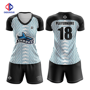 เสื้อฟุตบอลผู้หญิงทรงเข้ารูป พิมพ์ลายแบบซับลิเมชั่น ระบายอากาศได้ดี ผลิตจากโพลีเอสเตอร์ สำหรับกีฬาแข่งขัน ออกแบบลายด้านหน้า - Product Image 3