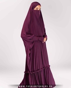 Diseño moderno de una pieza para Jilbab hasta el suelo ajuste suelto islámico Abaya accesorio de ropa musulmana tradicional - Product Image 6
