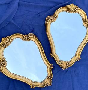 <b>mirror</b> in Baroque style gilded wood. Pair of <b>vintage</b> Florentine <b>mirrors</b>. Bohemian decor <b>vintage</b> <b>mirror</b> - Product Image 3