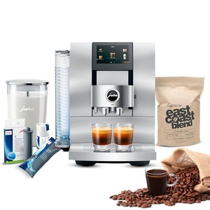 Brand New Z10 <b>Fully</b> <b>Automatic</b> <b>Coffee</b> <b>Machine</b> Aluminum White With Glass Milk Container - Product Image 5