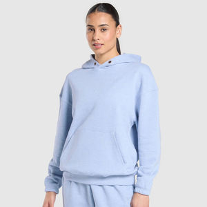 Sweat à capuche polaire décontracté noir de qualité supérieure pour femmes doux et chaud pull sweat poche kangourou OEM imprimé avant pour l'hiver - Product Image 4