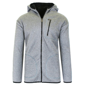 Sudadera con capucha de secado rápido con cremallera completa cómoda para hombre, transpirable, cálida, de lana lisa, logotipo personalizable, tela colorida de invierno XS con tinte liso - Product Image 4