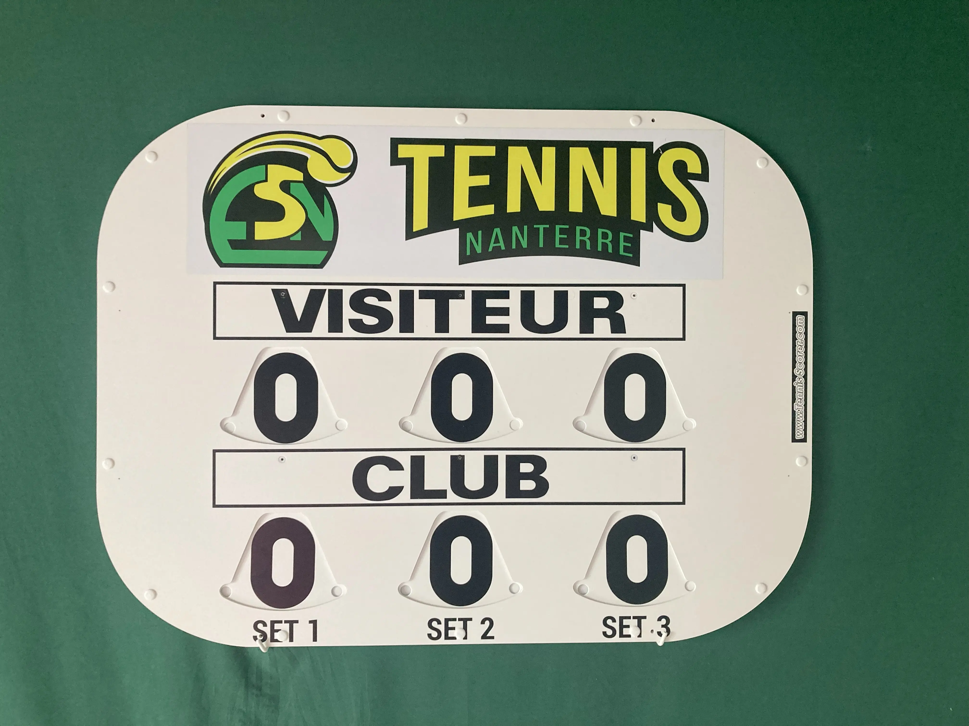 Manual Scoreboard Cliptec 80 x 60 cm for Tennis Padel Basketball Handball Unperishable for All weather Outdoor or Indoor