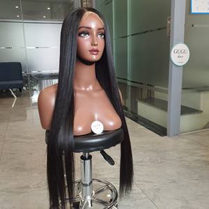 Cierre de peluca transparente de encaje 5x5, 28 pulgadas, Color Natural, cabello humano virgen vietnamita, hueso recto para mujeres negras - Product Image 2