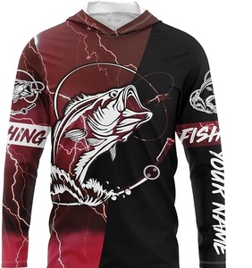 Maillot de pêche performant avec sweat à capuche pour hommes/femmes Fournisseur de gros Maillot de pêche protégé contre les UV avec impression par sublimation personnalisée - Product Image 1