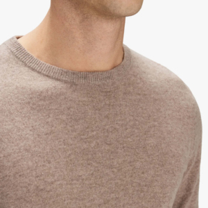 Breathable Winter OEM Custom Men's Crewneck <b>Cardigan</b> <b>Sweater</b> 100% Cotton Fleece Thickness Plain Knit - Product Image 3