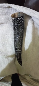 Corne pour boire, ciselure gravée à la main, sur mesure, à thème vintage et style Viking, convient à la vente - Product Image 2