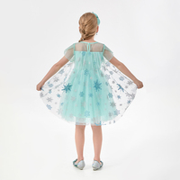 Ensemble de robe de princesse sur le thème de La Reine des Neiges avec détails scintillants pour filles, couleur et taille personnalisées, matière
