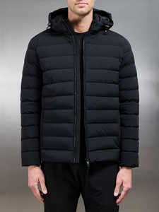 เสื้อแจ็คเก็ตพัฟเฟอร์ฤดูหนาวสำหรับผู้ชาย ไม่หนาเกินไป สไตล์ลำลอง ไซส์ใหญ่ บุด้วยโพลีเอสเตอร์หรือใยขนเป็ด คุณภาพสูง - Product Image 2