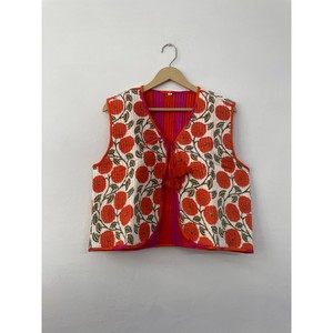 Women's Casual Boho <b>Hippie</b> Quilted Vest Coat V-Neck Floral Print Short <b>Jacket</b> Wholesale Cotton Knitted Outer Wear - Product Image 2