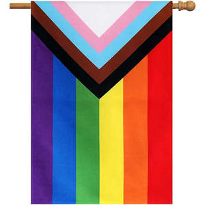 Progress <b>Pride</b> Rainbow House Flag- LGBT Community Gay <b>Pride</b> Lesbian Transgender Flags Banner UV Fade Resistant for Indoor - Product Image 6
