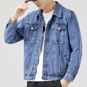 WAKIN WEAR Men's Casual Denim Jacket High Quality Breathable <b>Soft</b> Touch Fabric Best Selling for Outdoor Activities in Autumn - Product Image 2