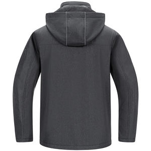 Vestes d'extérieur en vente chaude Veste softshell à manches longues coupe-vent imperméable et logo personnalisé pour hommes - Product Image 2