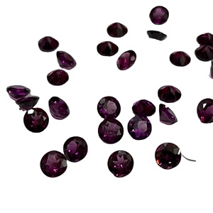 Lot de pierres précieuses en grenat rhodolite rose naturel certifié IGI, forme ronde de 7 mm, calibrées, par Sadiya International - Product Image 1