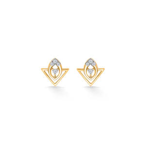 TriFlare Bloom Glow 18K <b>Gold</b> Heart Pearl <b>Stud</b> <b>Earrings</b> <b>Rose</b> White Yellow <b>Gold</b> Plated Engagement Jewelry - Product Image 2