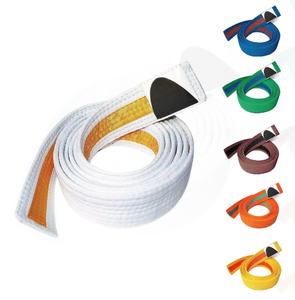 Gran oferta 100% algodón personalizar cinturón de Karate capaz diferentes colores Karate Bjj Judo cinturón de alta calidad Taekwondo - Product Image 2