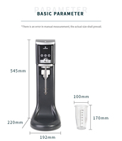 Lehehe Machine à secouer électrique intelligente et automatique pour thé au lait aux bulles Boba, grande capacité 650 ml, corps en aluminium aéronautique pour la préparation de boissons