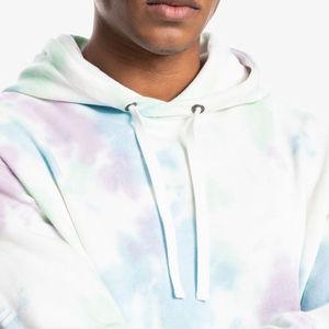 Sudadera con Capucha de Forro Polar Estampada Personalizada al por Mayor para Hombre, Sudadera con Capucha de Estilo Urbano con Estampado de Camuflaje Abstracto, Media Cremallera y Cordón Ajustable - Product Image 6