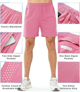 Short de tennis uni et teint personnalisé pour hommes, bas de sport décontracté à taille élastique et coupe ample en toile pour les joueurs de tennis - Product Image 6