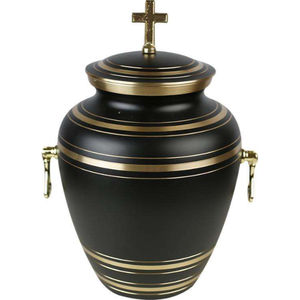 Urne à cendres en laiton de grande capacité avec design élégant, gravure personnalisée et finition biodégradable - Product Image 5