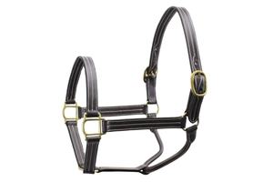 New Fancy Round Cheek&Nose Horse Leather Halter adjustable anatomic horse leather halter - Product Image 3
