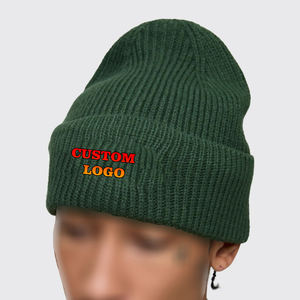 2025 recién llegado de moda de alto grado de punto gráfico Jacquard Vintage playa ropa de calle cálida gorro de invierno personalizable - Product Image 1