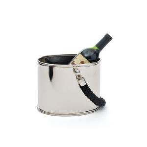 Cubo de hielo de plata antigua más vendido, cubo de hielo de cerveza con mango de cuerda, acabado de tono, hielo de refrigeración de vino elegante - Product Image 1