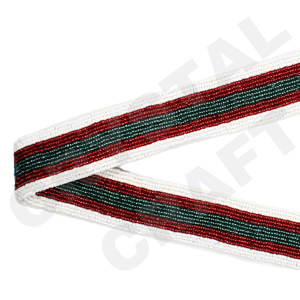 Customizable White Gold Seed Bead Bag Straps 'Hook Em Horns' Fashion Accessory-Beaded Purse Strap With <b>Eye</b>-catching Fluo Design - Product Image 6