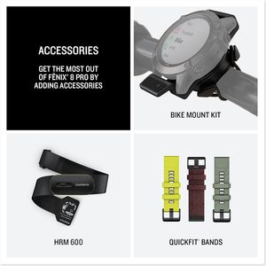 Fenix 8 Pro, 51mm, Display AMOLED, Smartwatch GPS Multisport connesso Premium, tecnologia inReach, zaffiro, titanio - Product Image 5