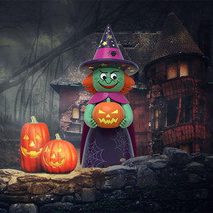 3M nuevo diseño personalizado <span class=keywords><strong>inflable</strong></span> dibujos animados <span class=keywords><strong>Halloween</strong></span> <span class=keywords><strong>bruja</strong></span> volar <span class=keywords><strong>Halloween</strong></span> gigante <span class=keywords><strong>inflable</strong></span> <span class=keywords><strong>bruja</strong></span> modelo con calabaza - Product Image 2