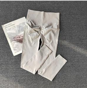 Lo último en mallas de mujer de estilo liso, mallas de cintura alta con logotipo de diseño personalizado para mujer, para ropa informal de gimnasio y Fitness - Product Image 5