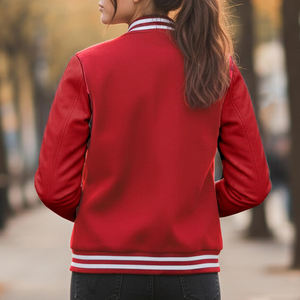 Veste de baseball pour femmes de style vintage en vente chaude, couleur unie, respirante et confortable, veste de baseball pour femmes - Product Image 2